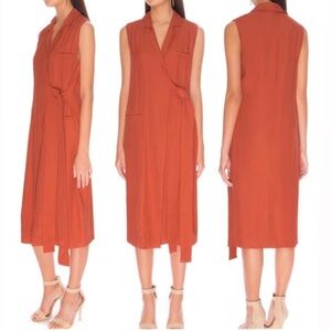 C/MEO Collective Women's Love Stone Trench Dress Rust Midi Dress terracotta